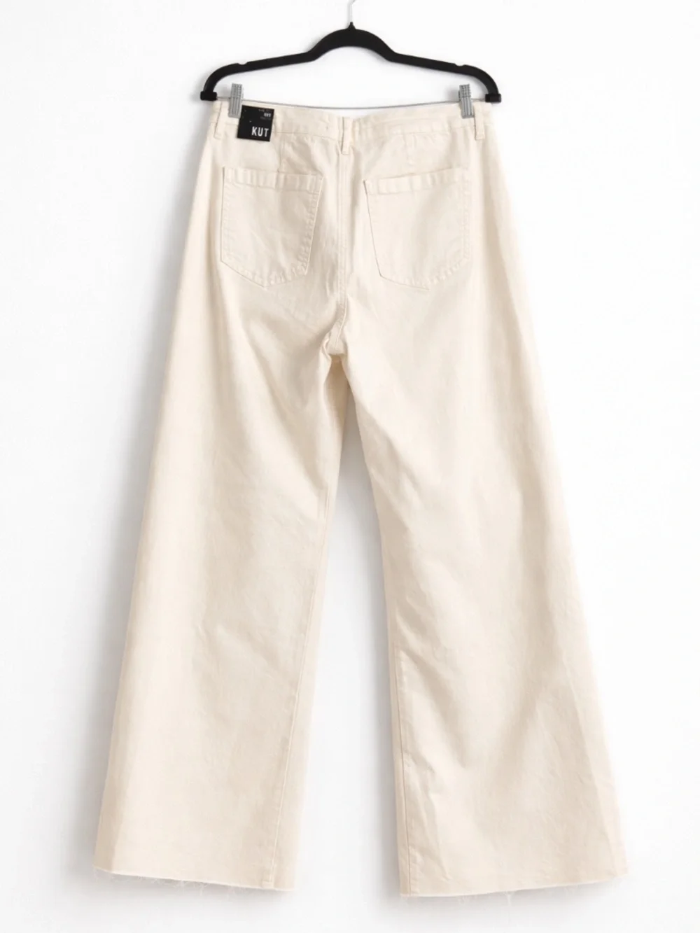 Kut from the Kloth Meg High-Rise Wide Leg Denim with Raw Hem - Size 14 - NWT - Picture 2 of 4